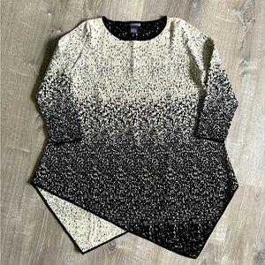 Chelsea and Theodore 3/4 sleeve glitter sweater
